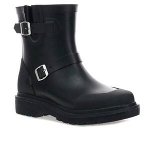 NWT CHOOKA SHOES BLACK STREET MOTO MID SNOW RAIN BOOTS SZ 10